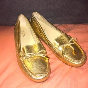 michael kors gold loafers